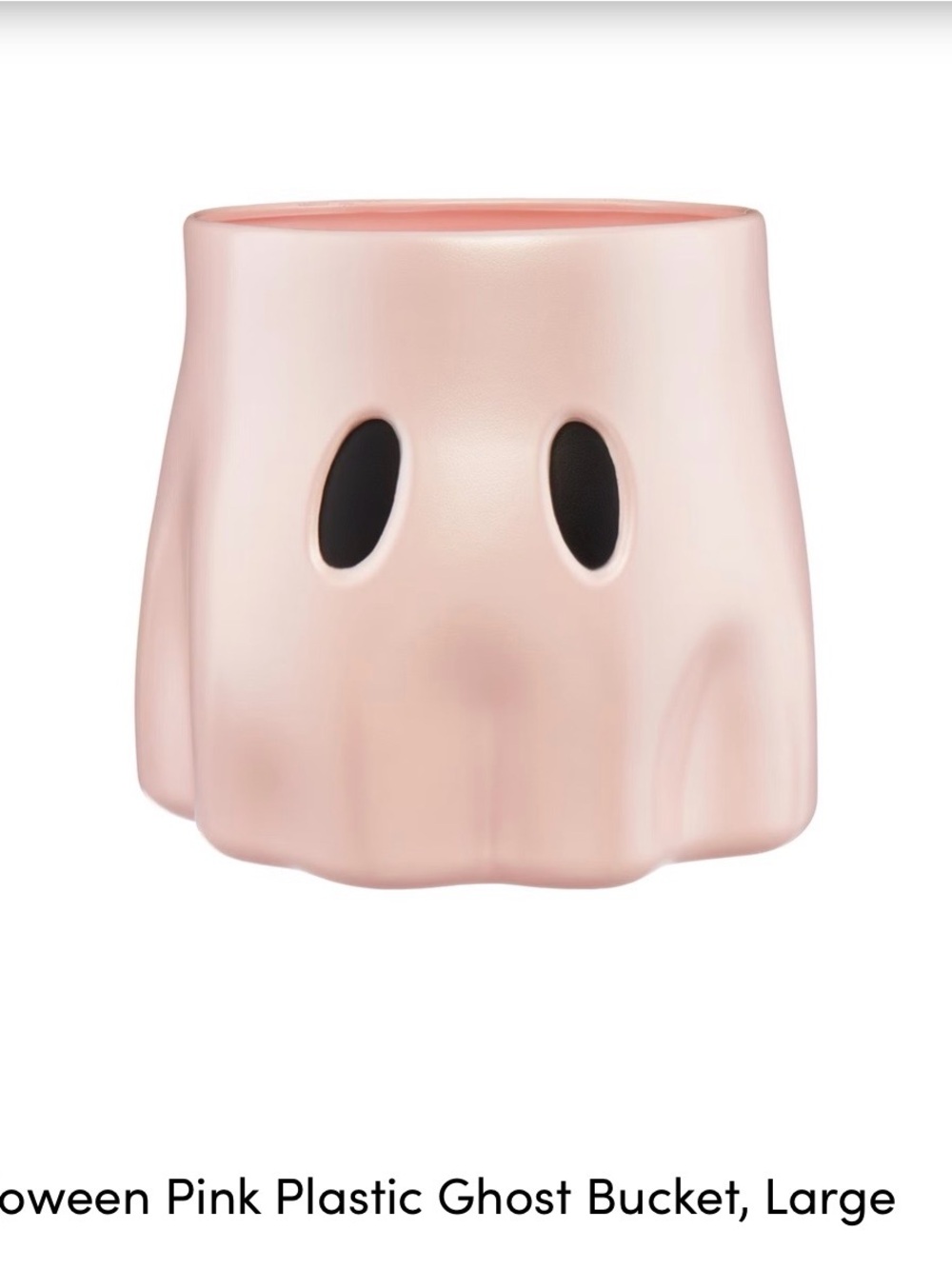 Vital Pink Ghost Trick-or-Treat Bucket Large